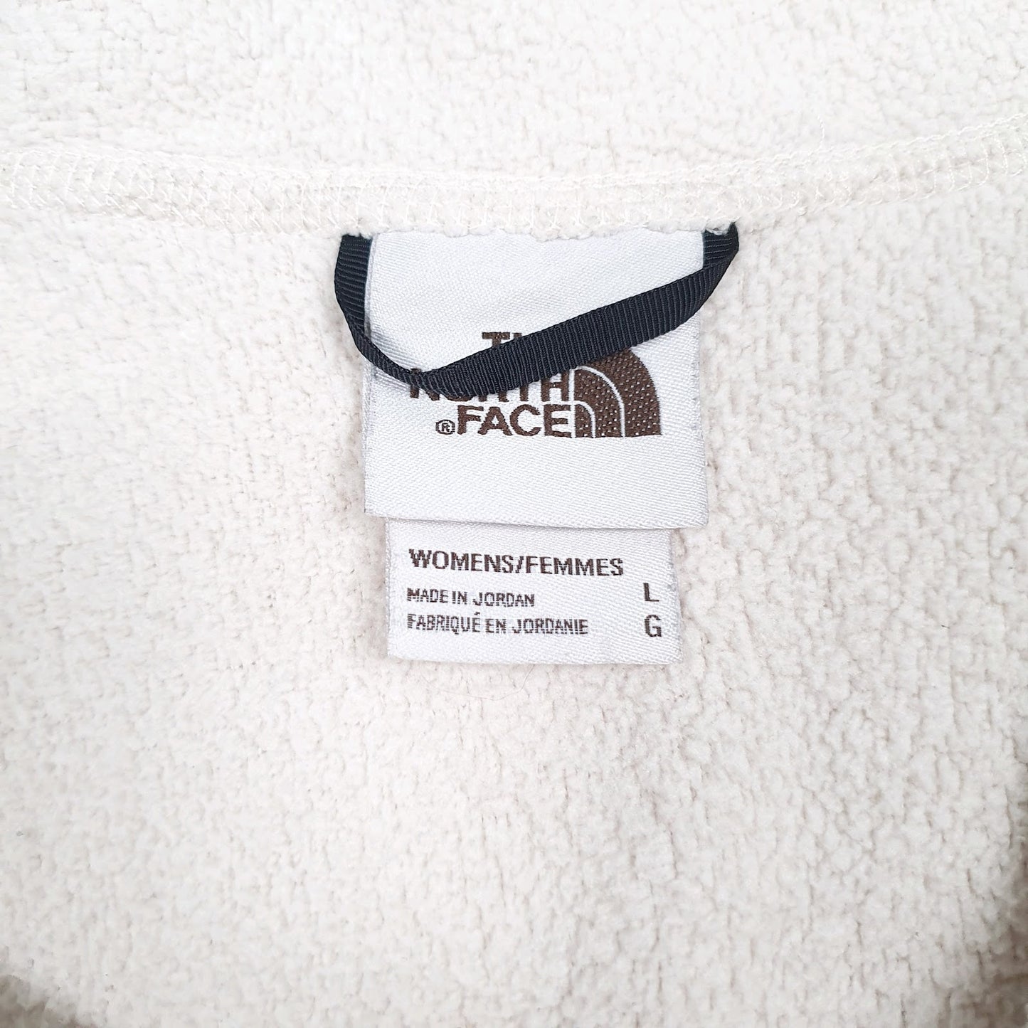 Womens Cream The North Face Button up Quarter Zip Jumper