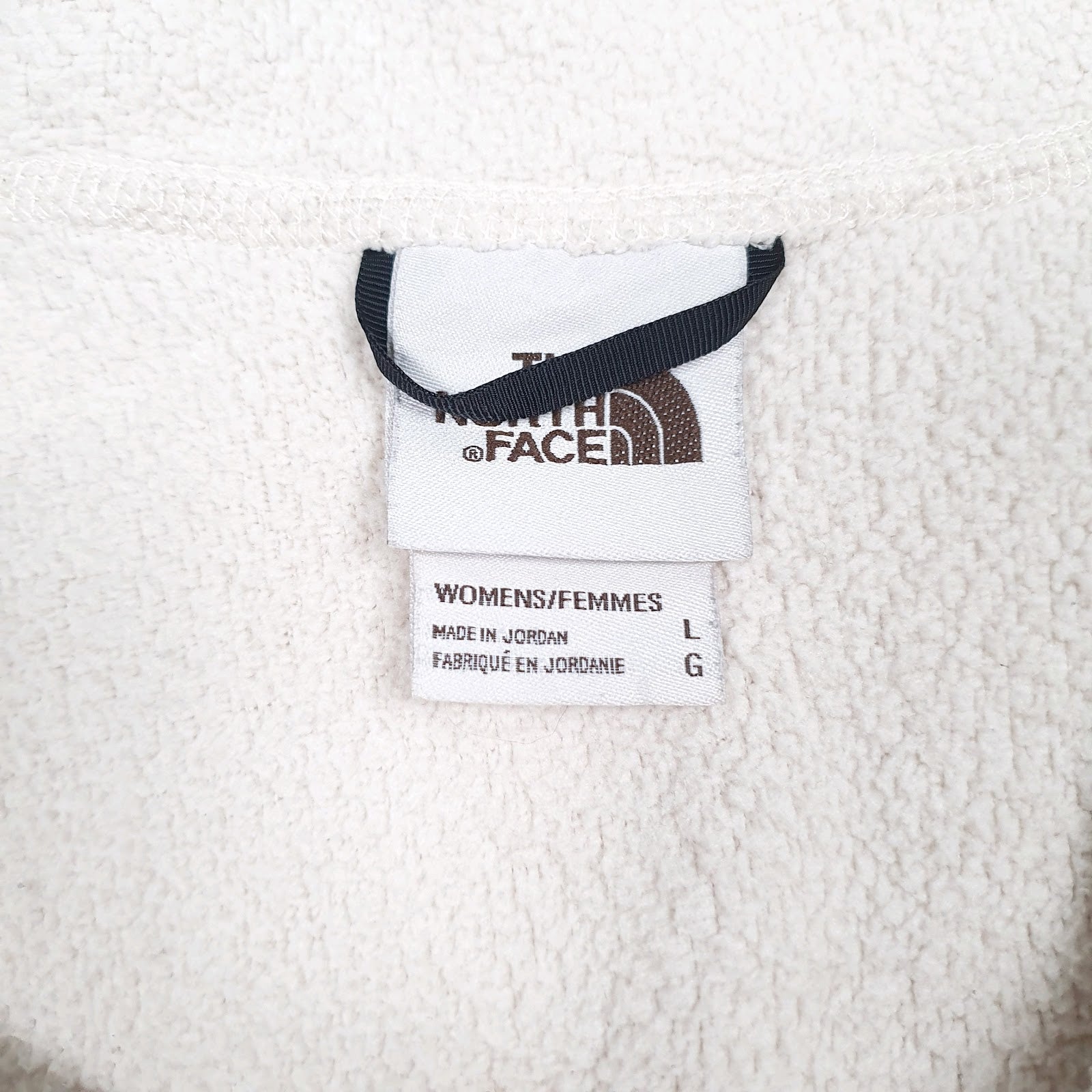Womens Cream The North Face Button up Quarter Zip Jumper