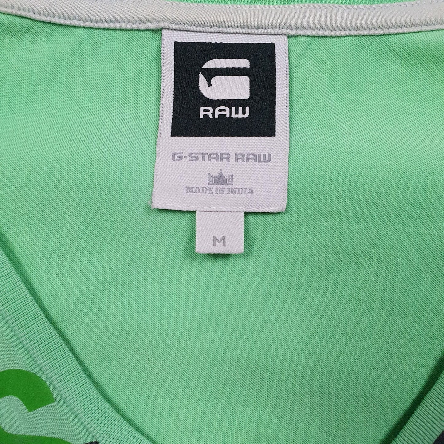 Mens Green G Star Raw V Neck  T Shirt