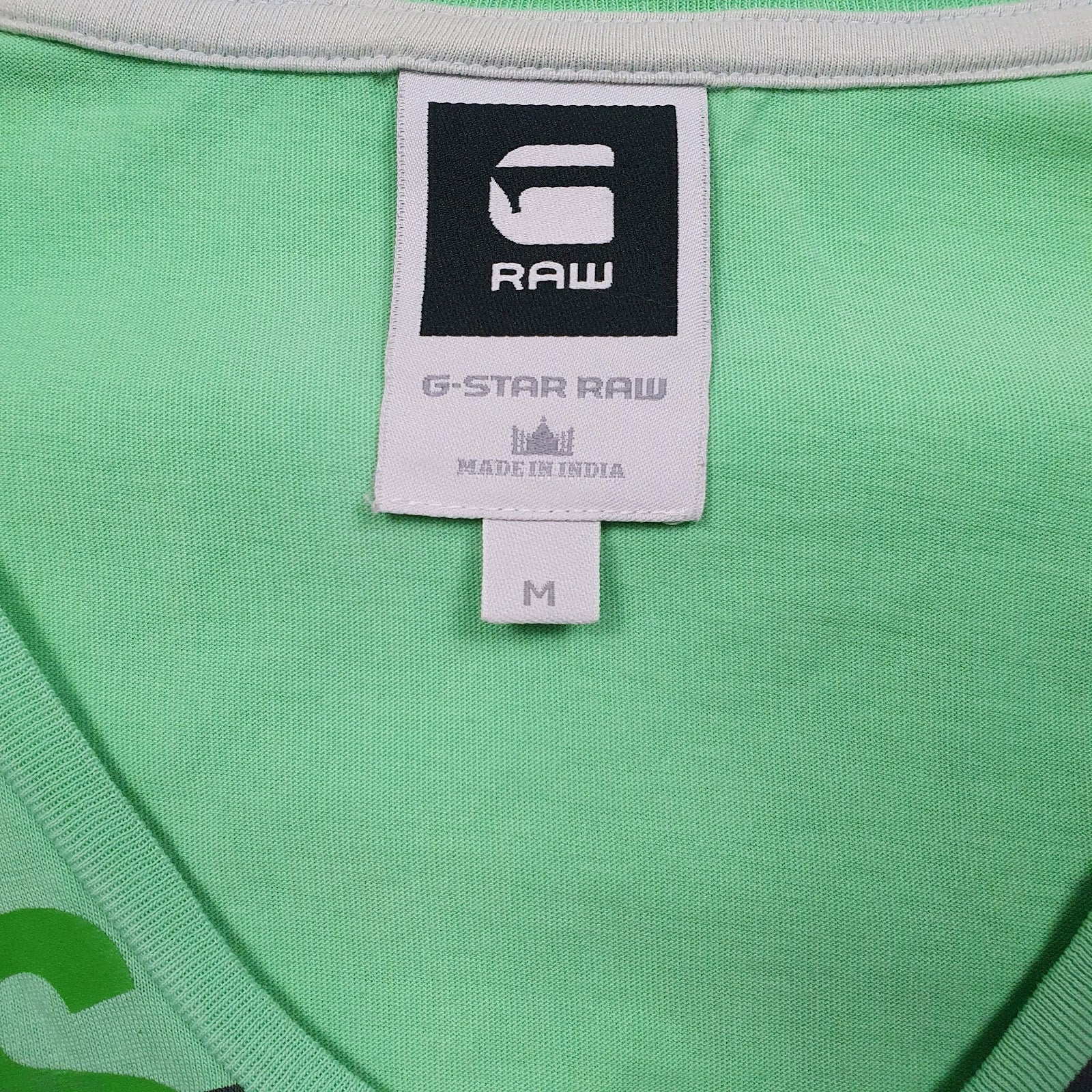 Mens Green G Star Raw V Neck  T Shirt
