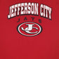 Mens Red Fruit Of The Loom Jefferson City Jays  T Shirt