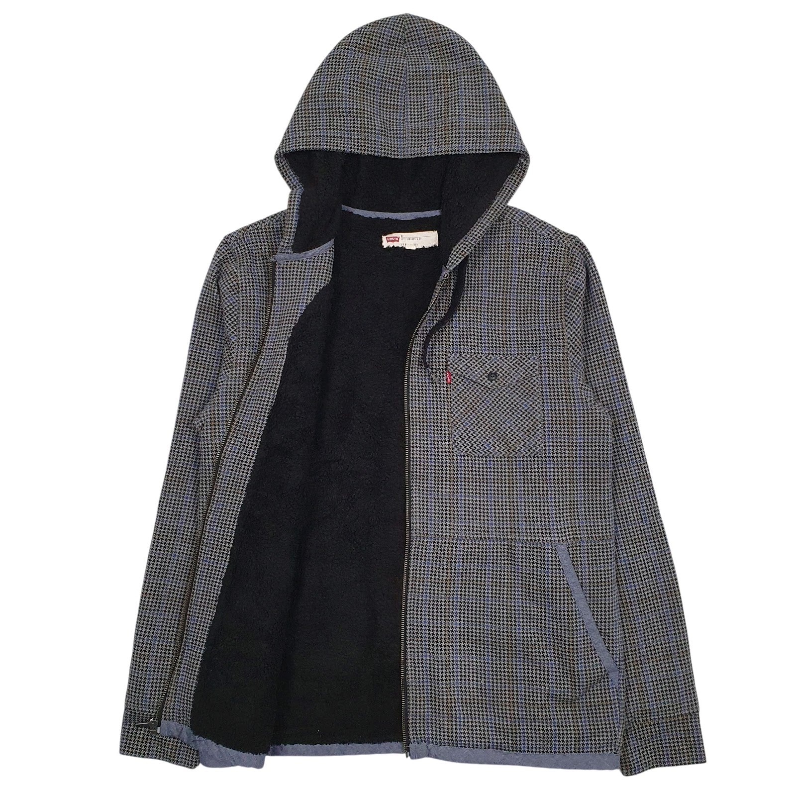Mens Grey Levis Fleece Lined  Coat