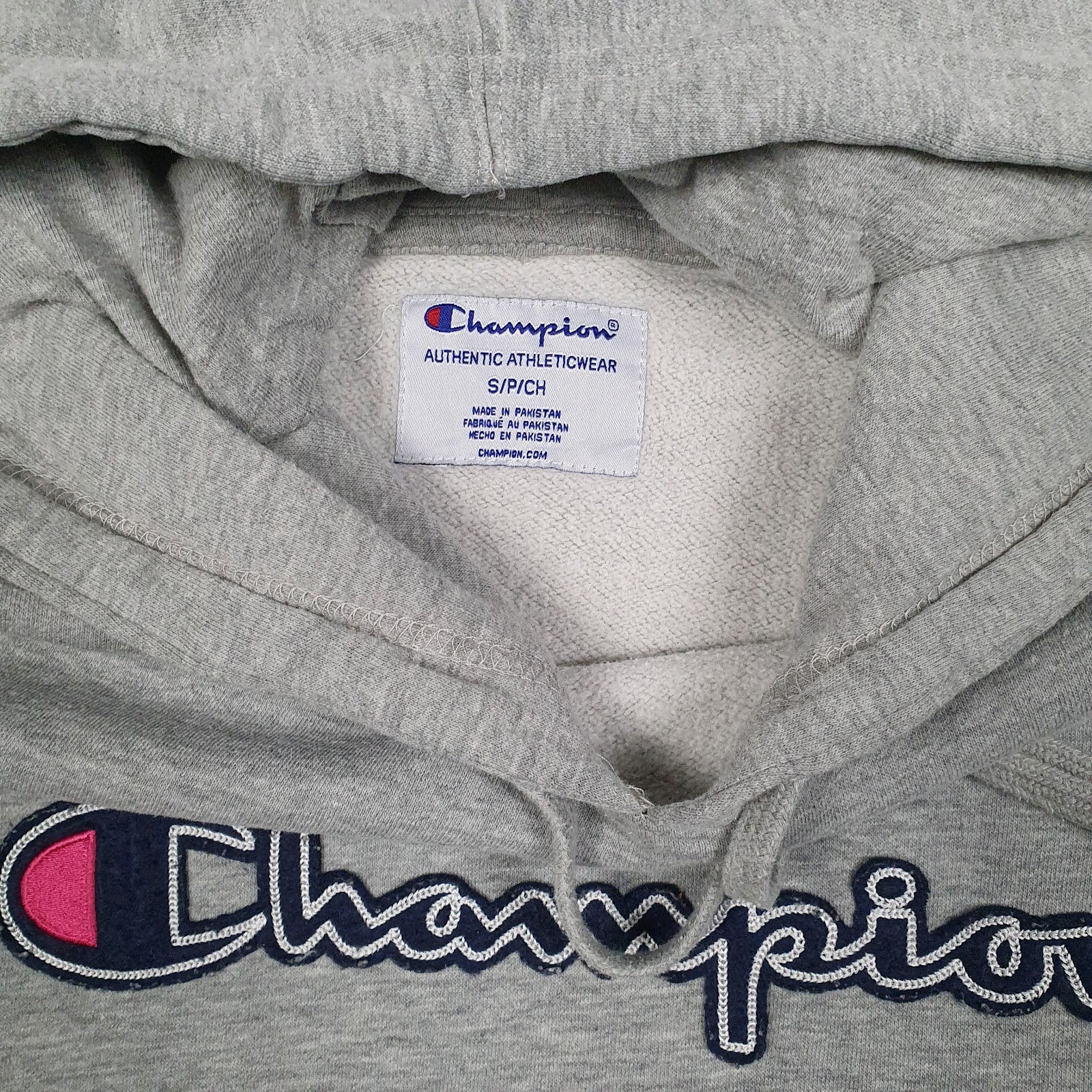 Mens Grey Champion  Hoodie Jumper