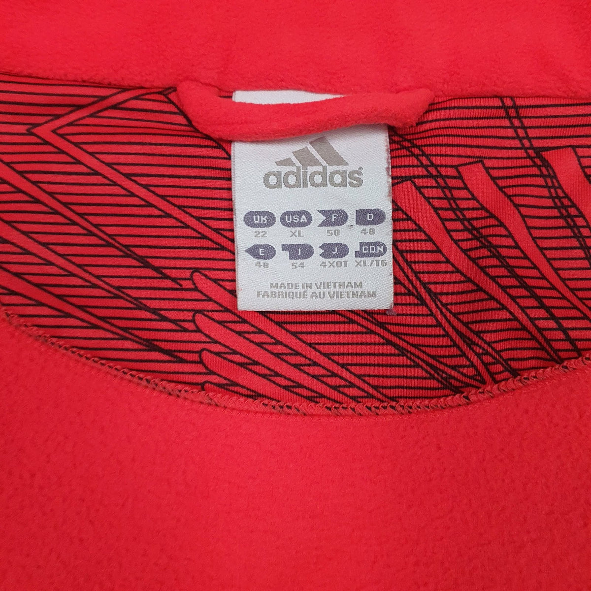 Womens Red Adidas  Full Zip Jumper
