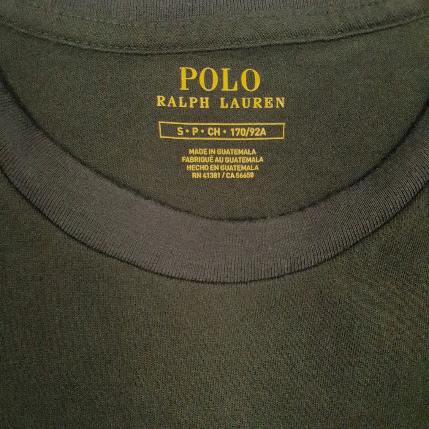 Mens Green Polo Ralph Lauren Spellout  T Shirt