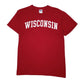 Mens Red Gildan Wisconsin Short Sleeve T Shirt