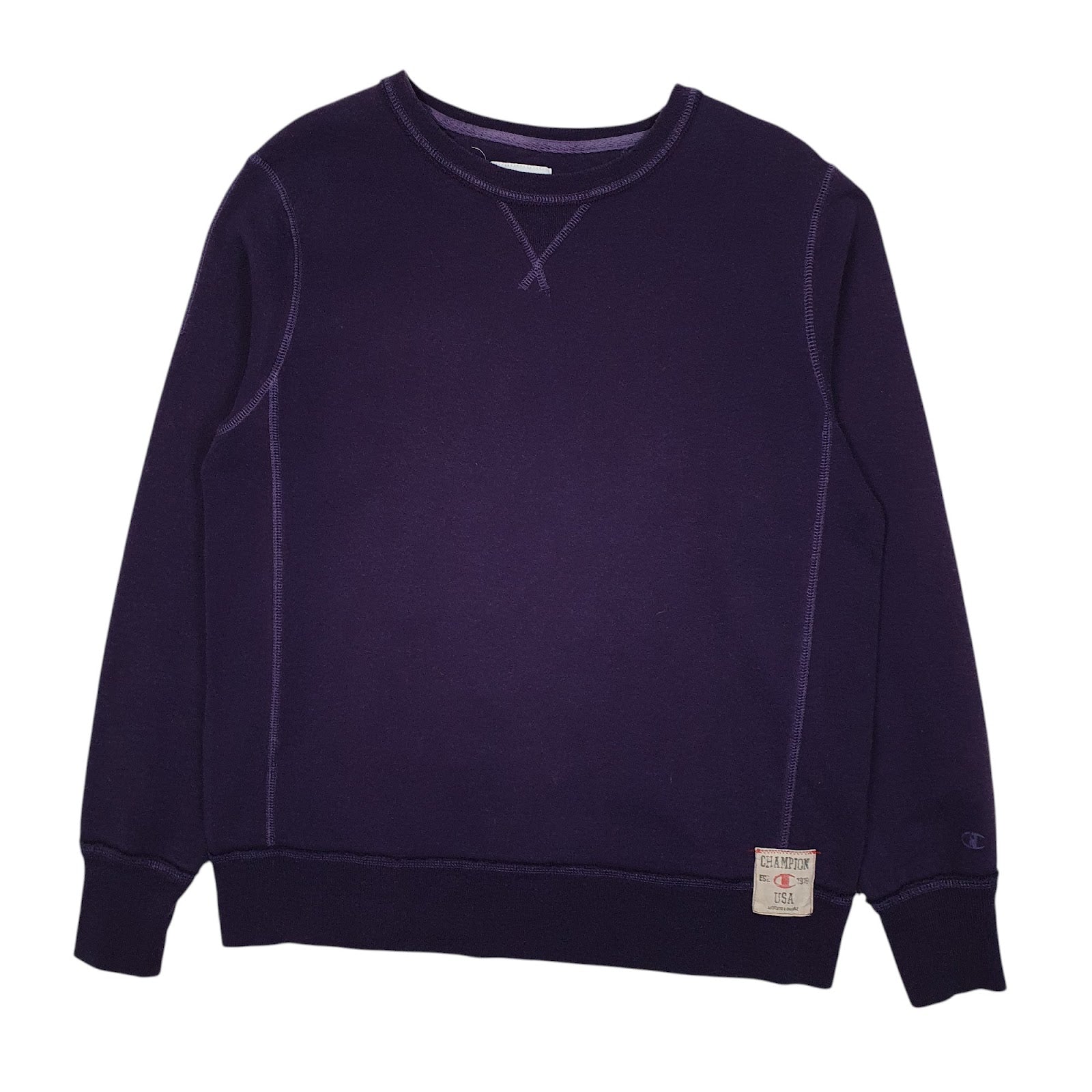Mens Purple Champion  Crewneck Jumper