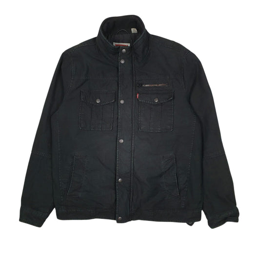 Mens Black Levis Military Bomber Chore  Coat