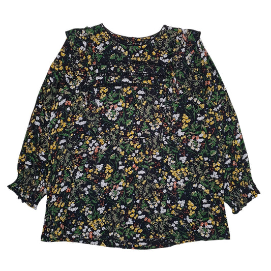 Womens Black M&S Floral Blouse  T Shirt