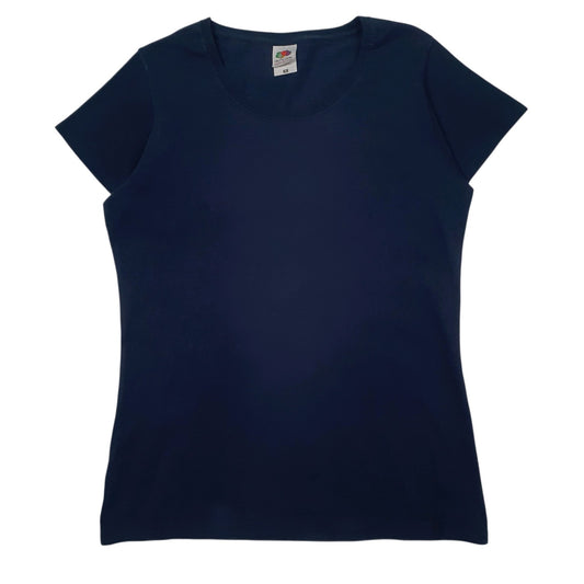 Womens Navy Fruit Of The Loom  Short Sleeve T Shirt