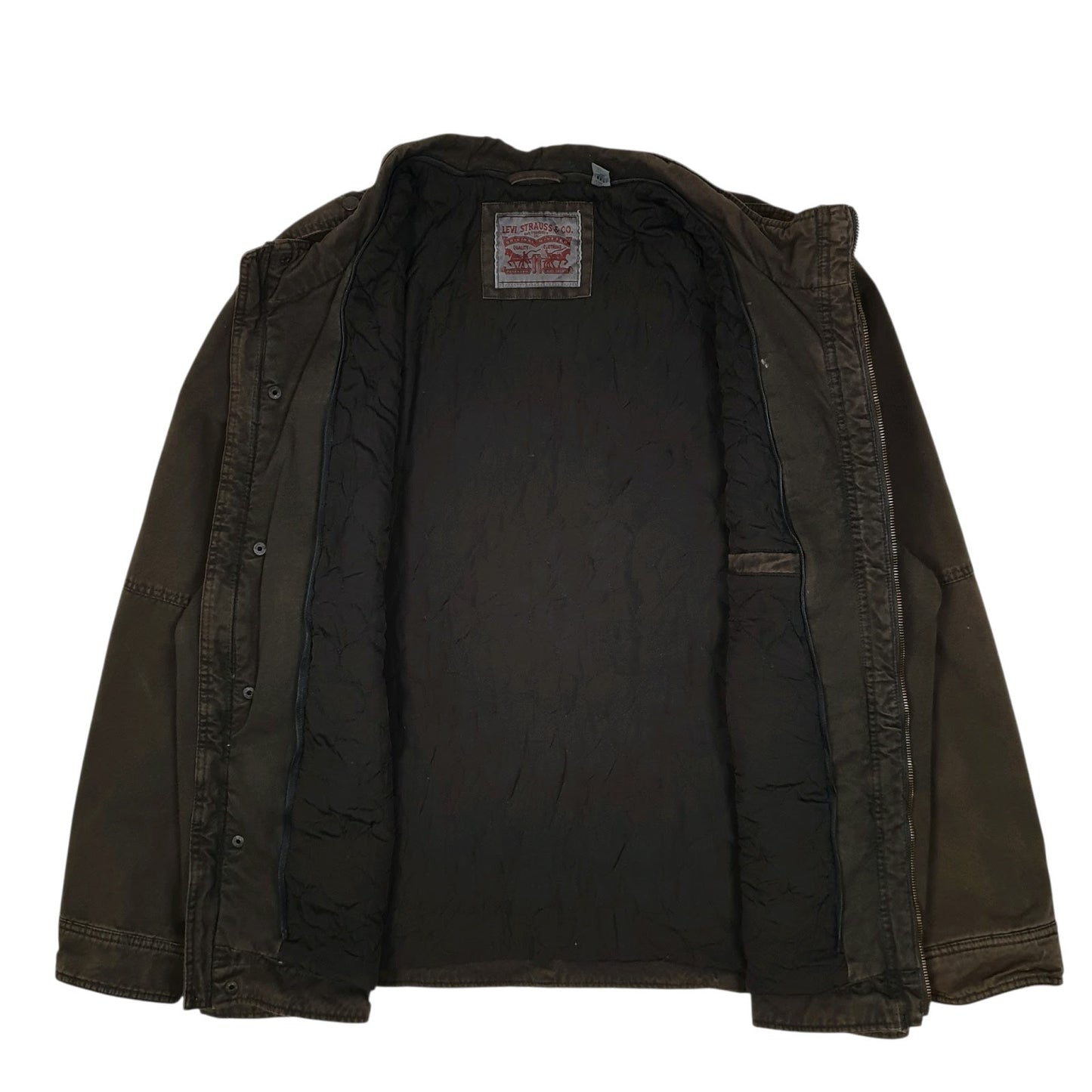 Mens Brown Levis Windbreaker Military Army Bomber  Coat