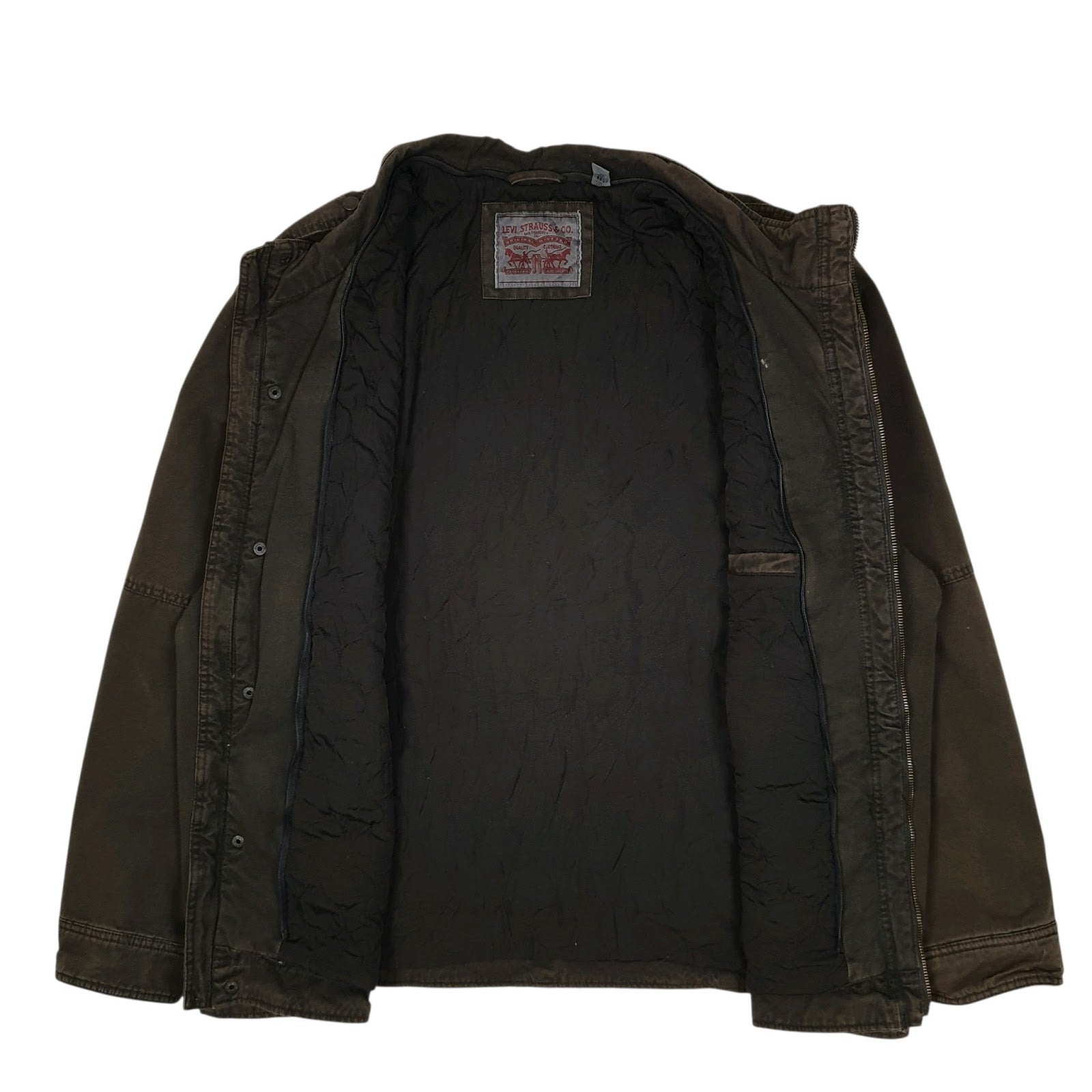 Mens Brown Levis Windbreaker Military Army Bomber  Coat