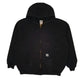 Mens Black Carhartt J149 BLK Insulated Heavy Hoodie Full Zip Jumper