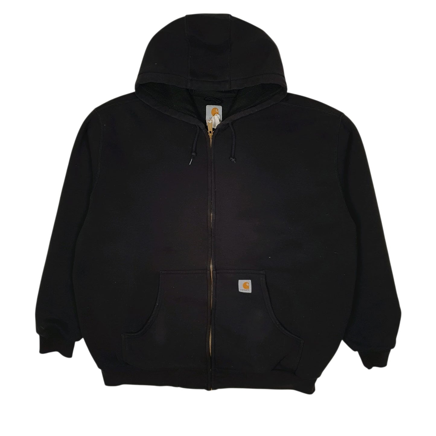 Mens Black Carhartt J149 BLK Insulated Heavy Hoodie Full Zip Jumper