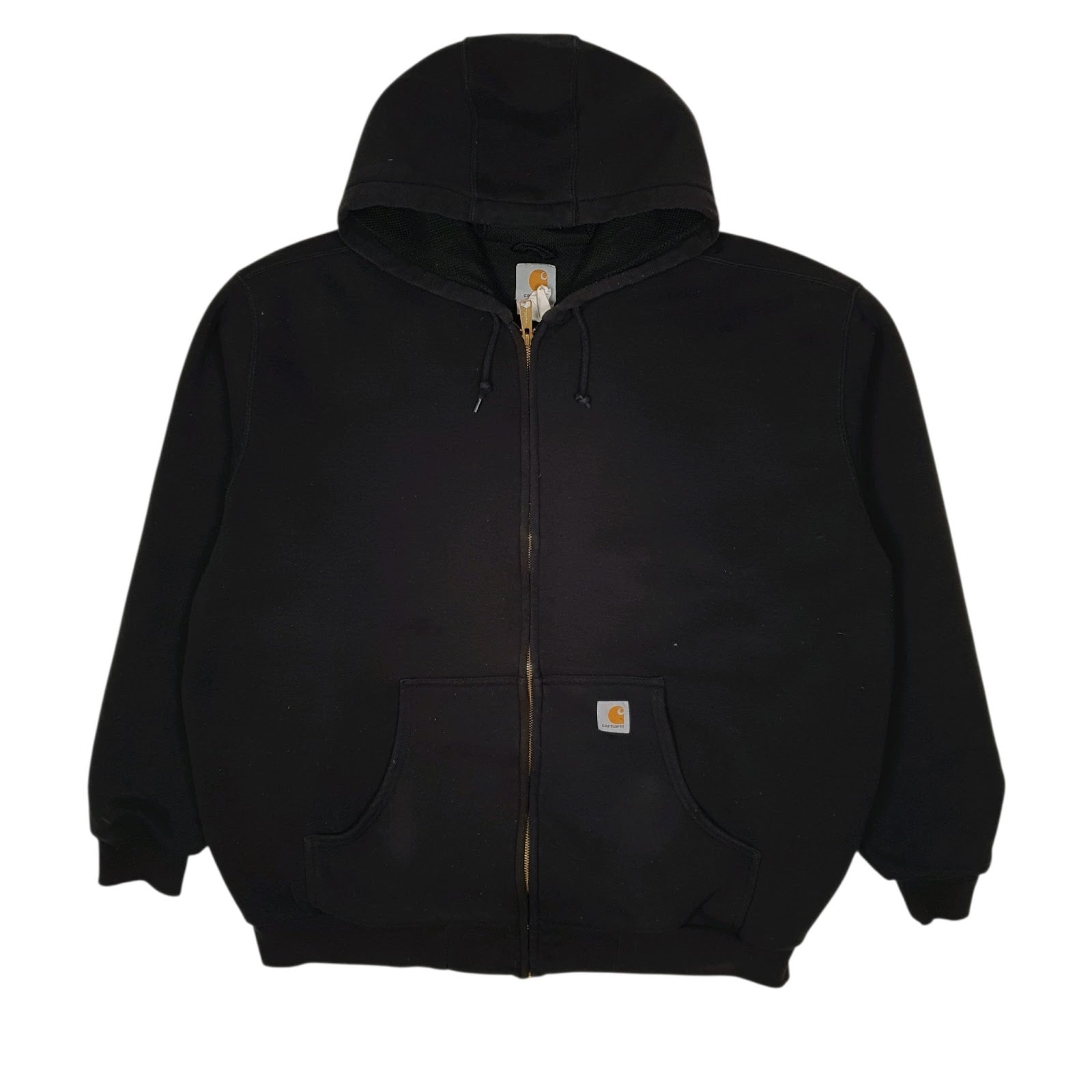 Mens Black Carhartt J149 BLK Insulated Heavy Hoodie Full Zip Jumper