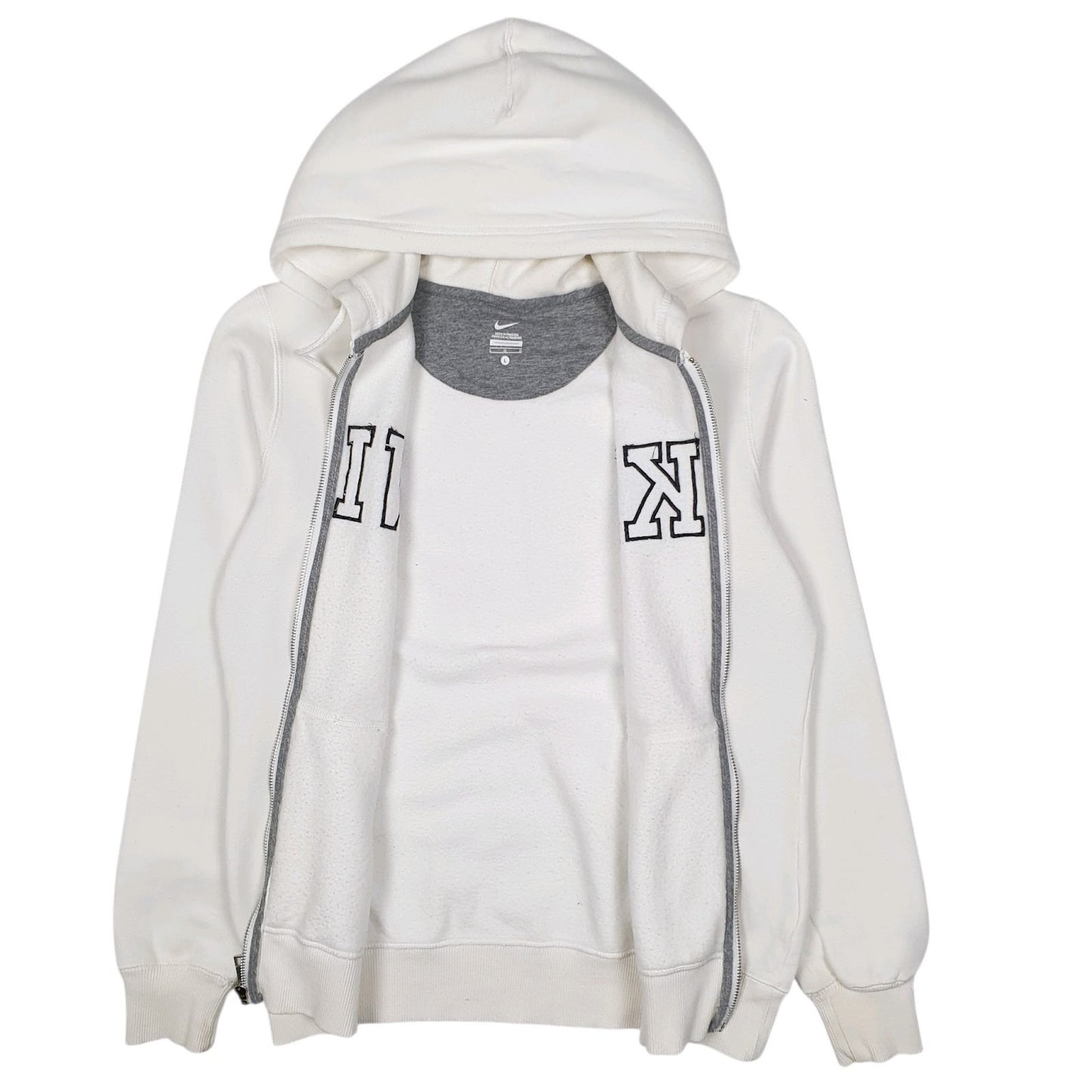 Womens White Nike Hoodie Full Zip Jumper