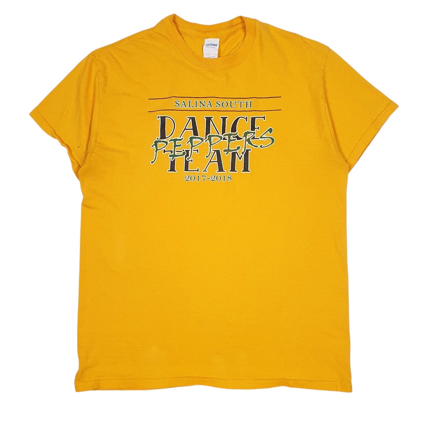 Mens Yellow Gildan  Short Sleeve T Shirt
