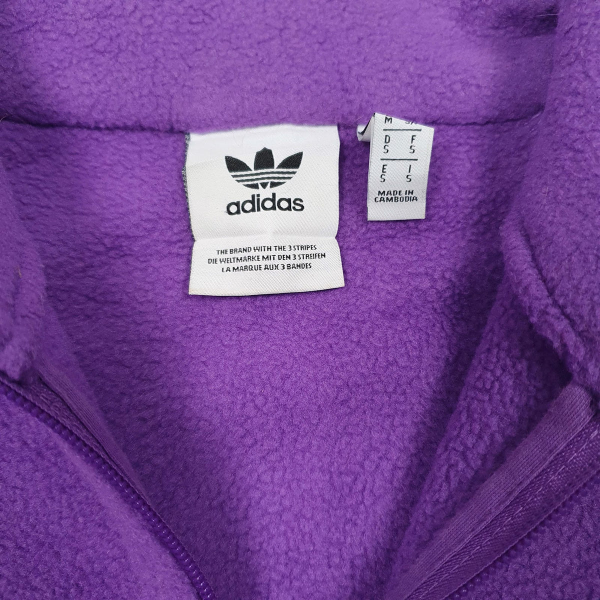 Mens Purple Adidas  Quarter Zip Jumper