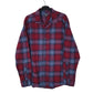 Mens Burgundy Eddie Bauer Thick Flannel Long Sleeve Shirt