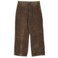 Mens Brown Ralph Lauren Pleated Corduroy Trousers