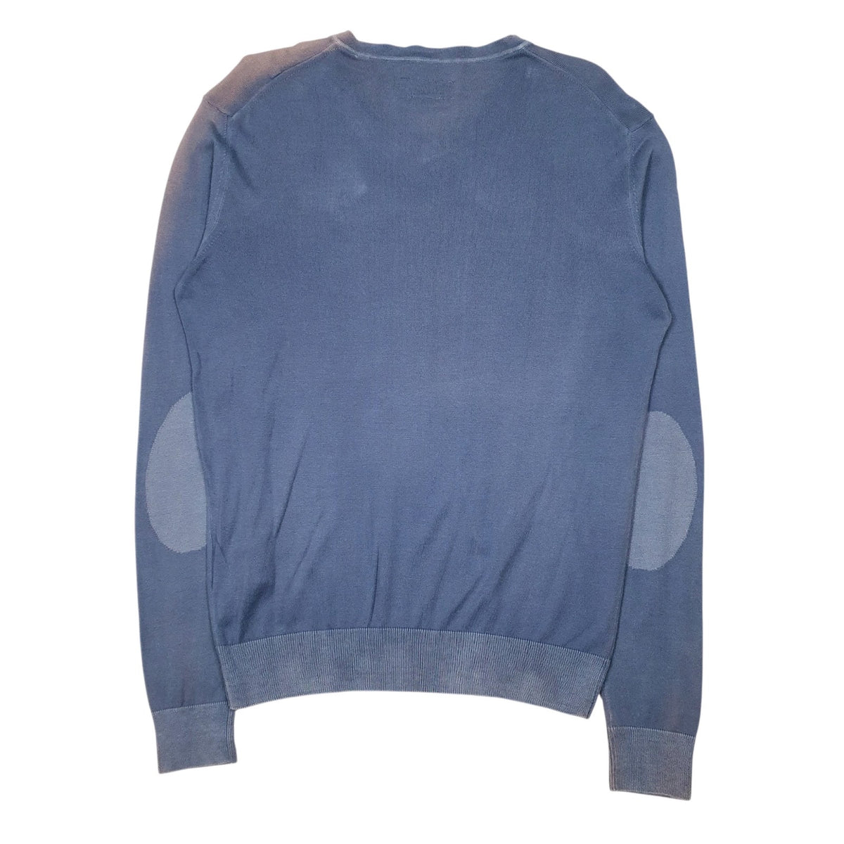 Mens Blue MCS Vintage V Neck Jumper