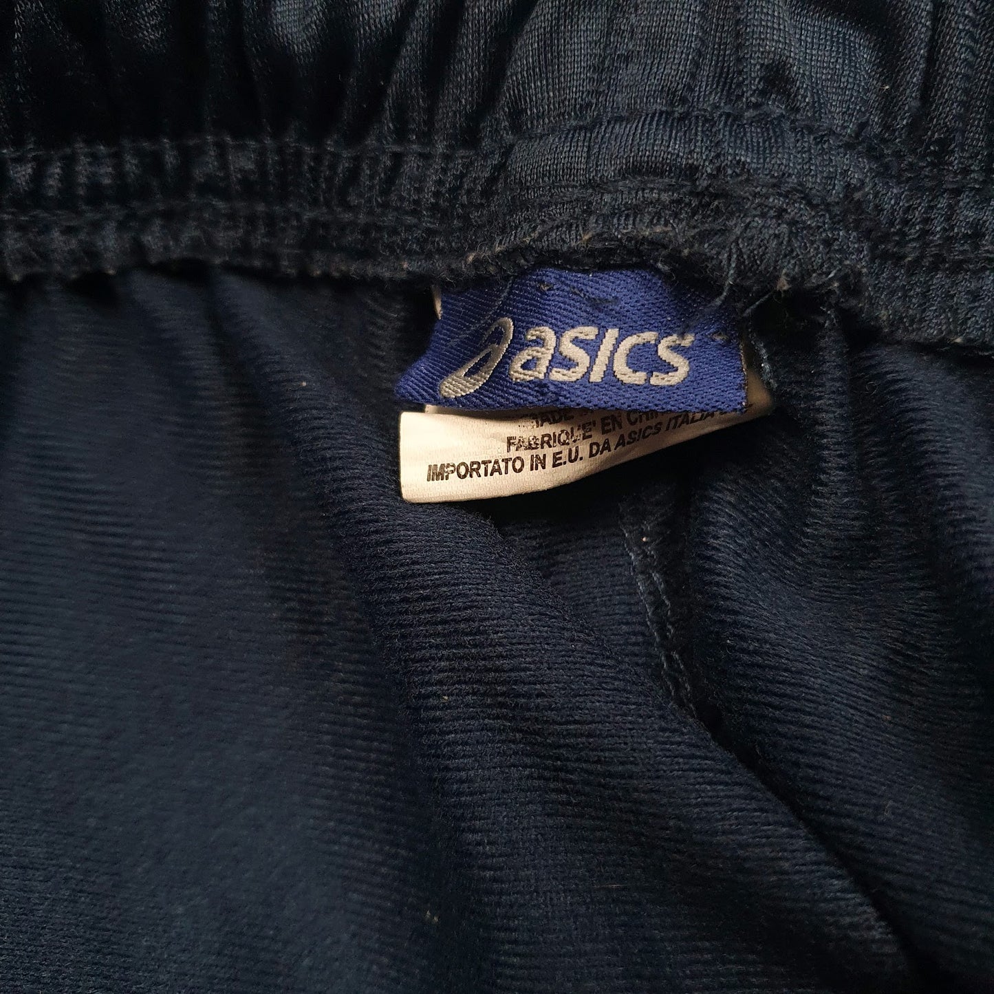 Mens Navy Asics   Trousers