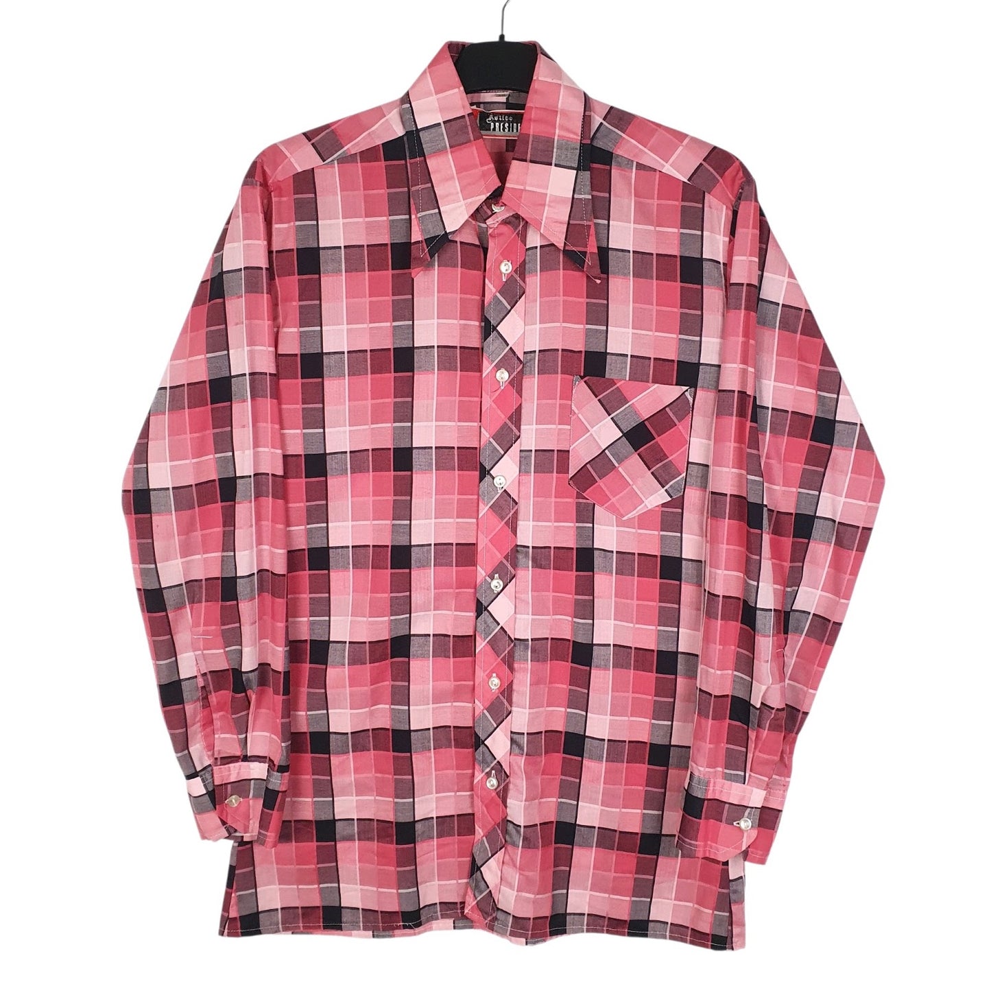 Mens Pink Astibo President Vintage Long Sleeve Shirt