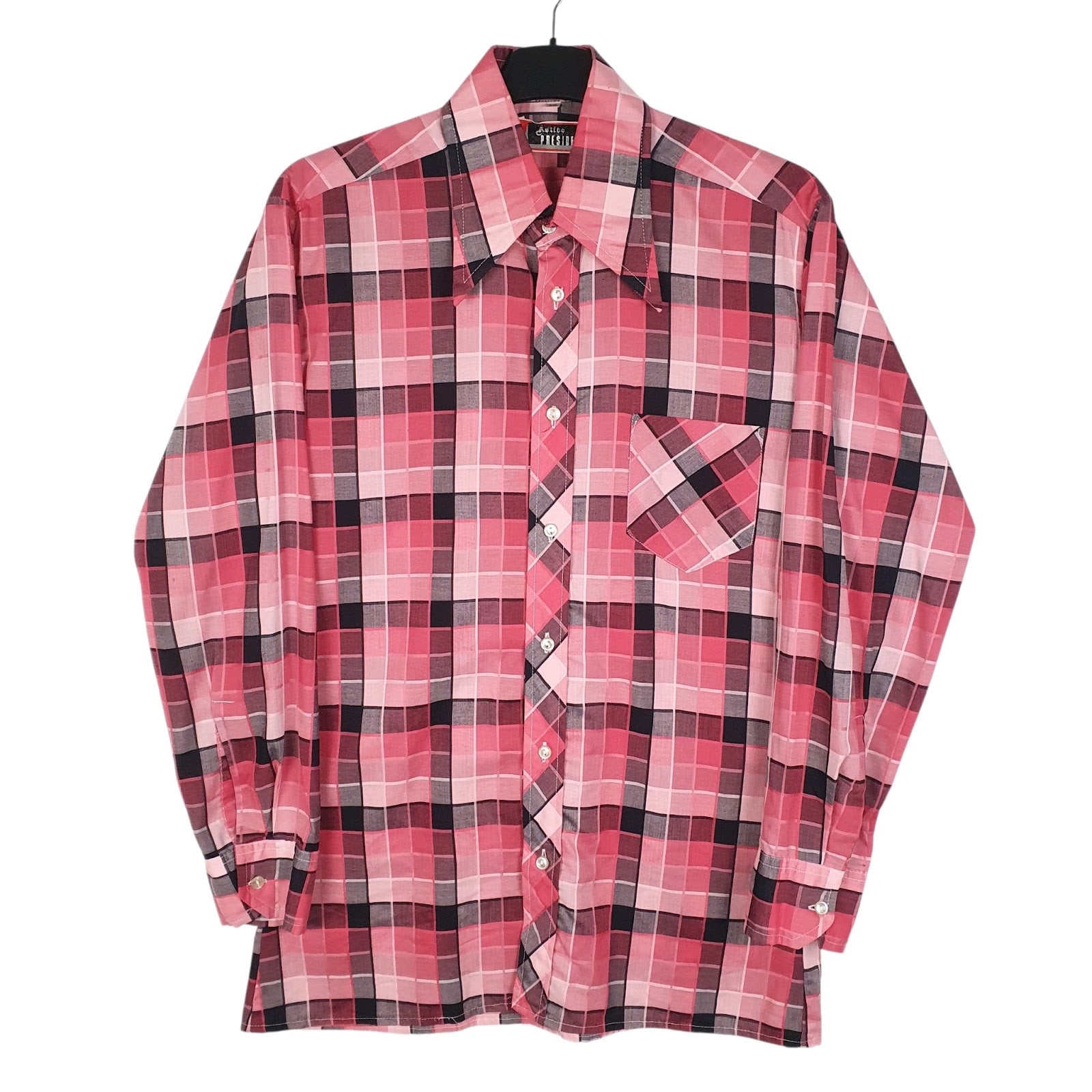 Mens Pink Astibo President Vintage Long Sleeve Shirt