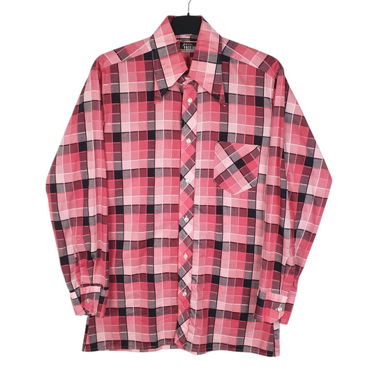 Mens Pink Astibo President Vintage Long Sleeve Shirt