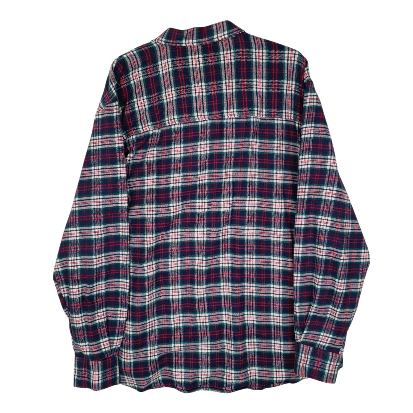Mens Navy Follie Basic Plaid Flannel  Shirt