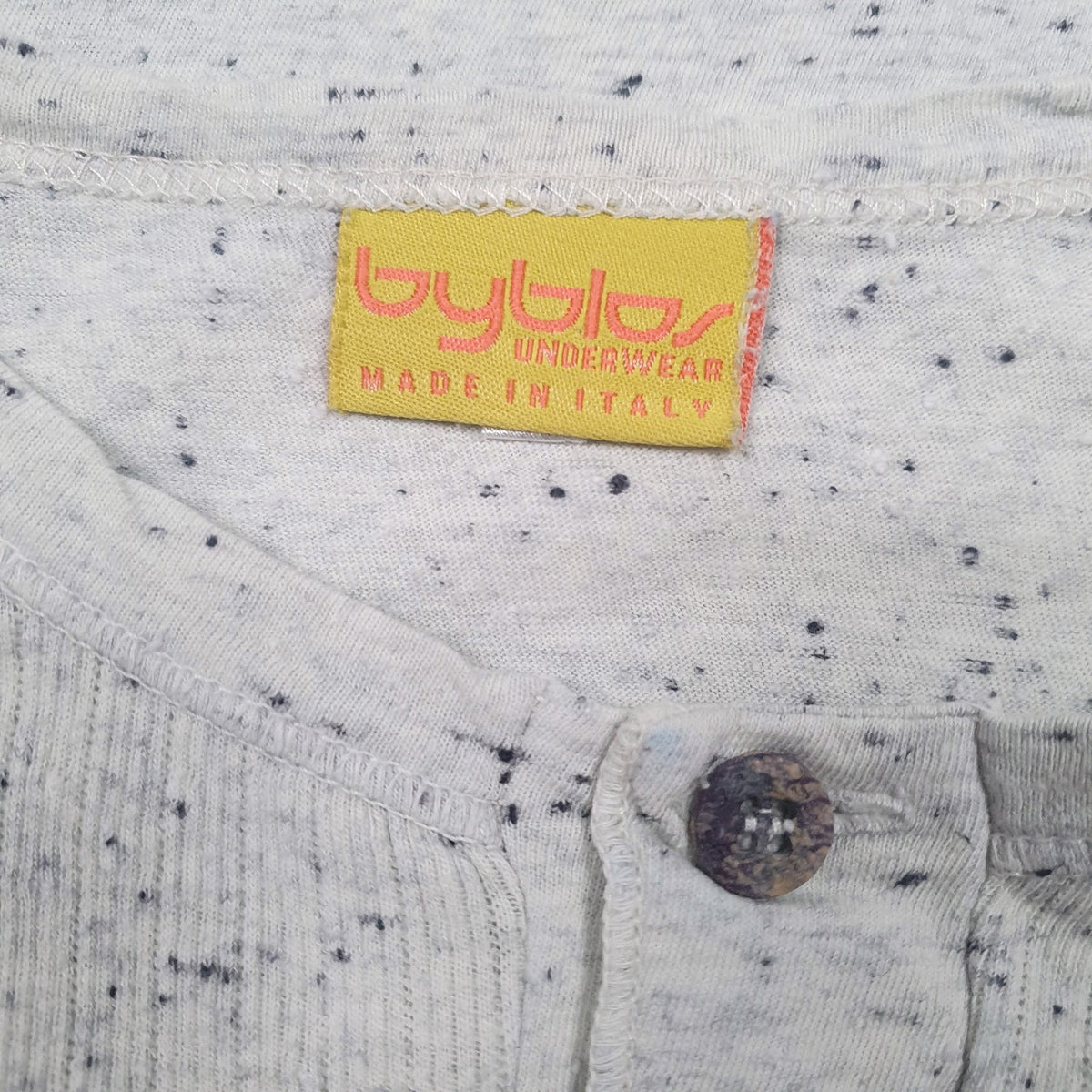 Womens Blue Byblos Vintage Henley  T Shirt