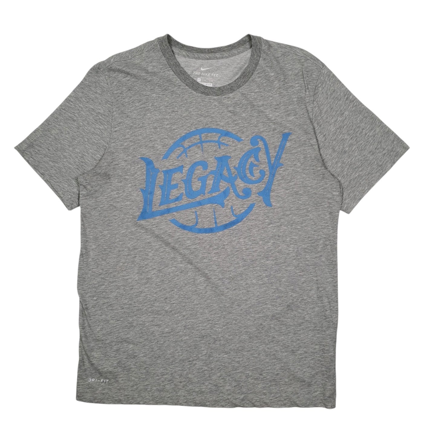 Mens Grey Nike Legacy Dri Fit Short Sleeve T Shirt
