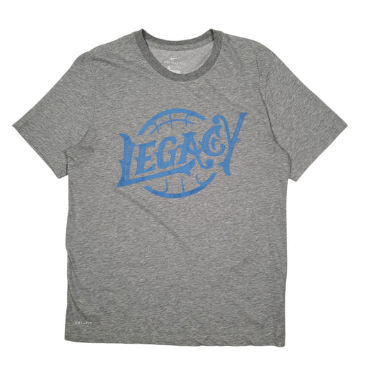 Mens Grey Nike Legacy Dri Fit Short Sleeve T Shirt