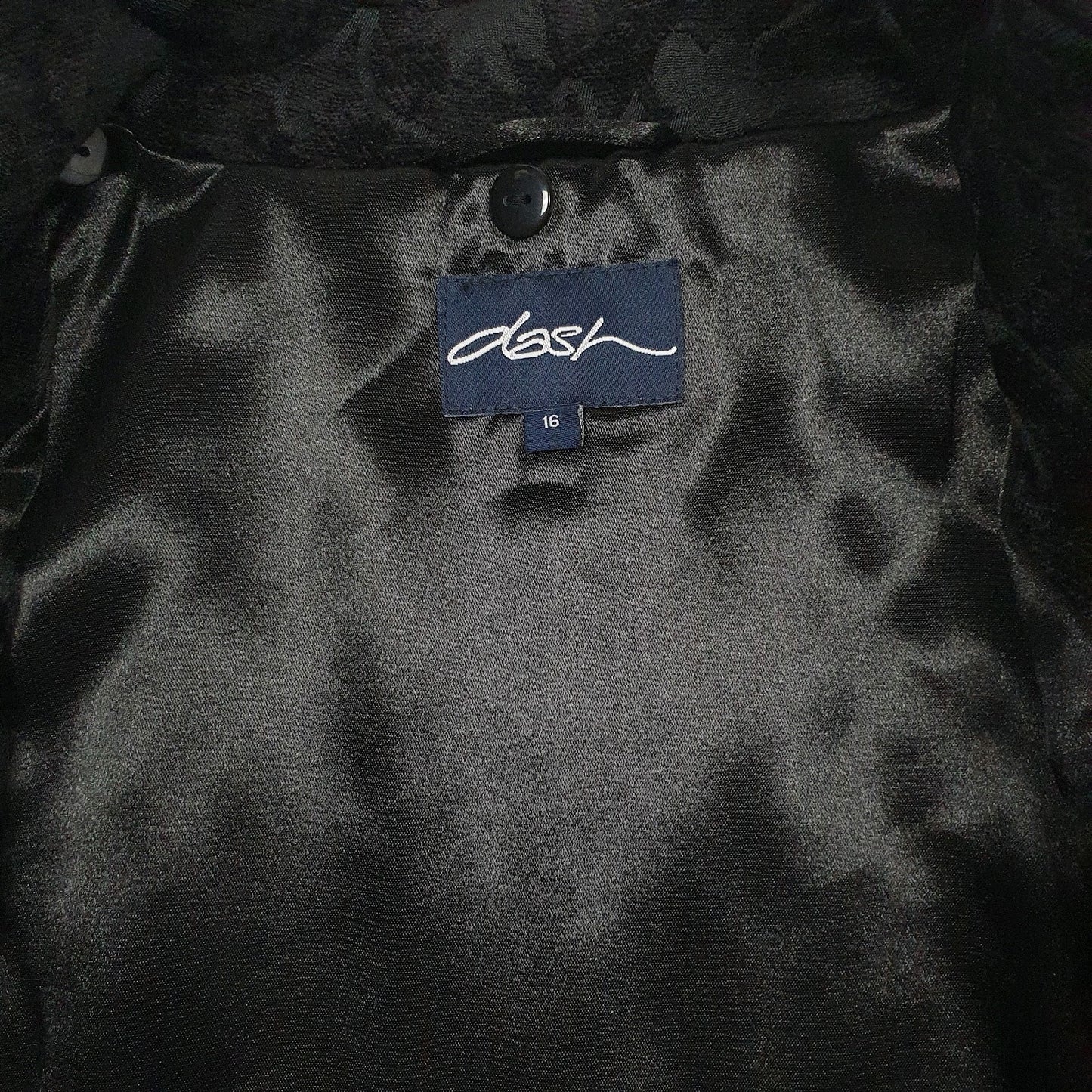 Womens Black Dash Formal  Coat