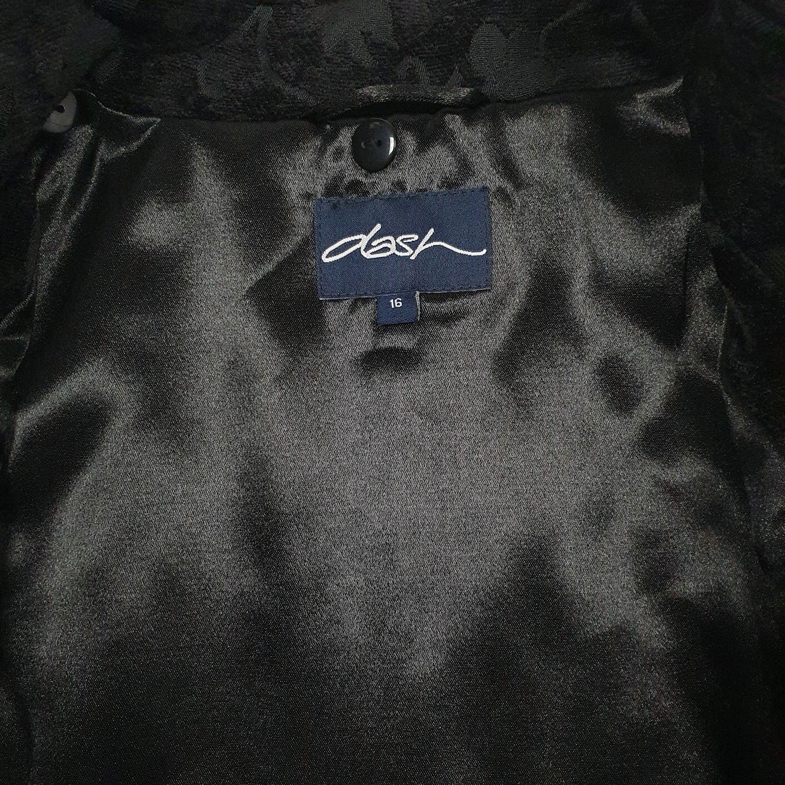 Womens Black Dash Formal  Coat