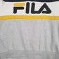 Mens Grey Fila Spellout Hoodie Jumper