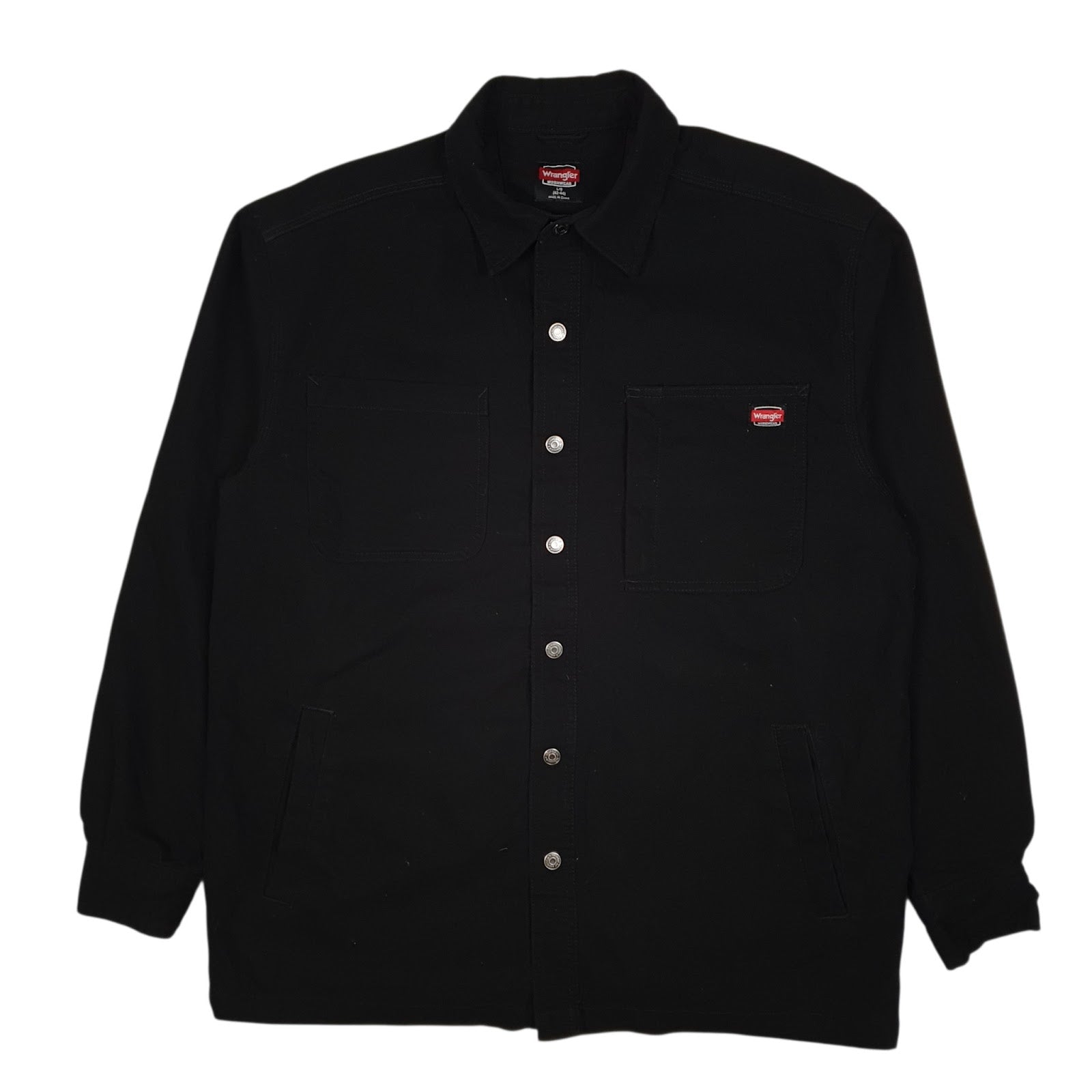 Mens Black Wrangler Chore Shacket  Coat