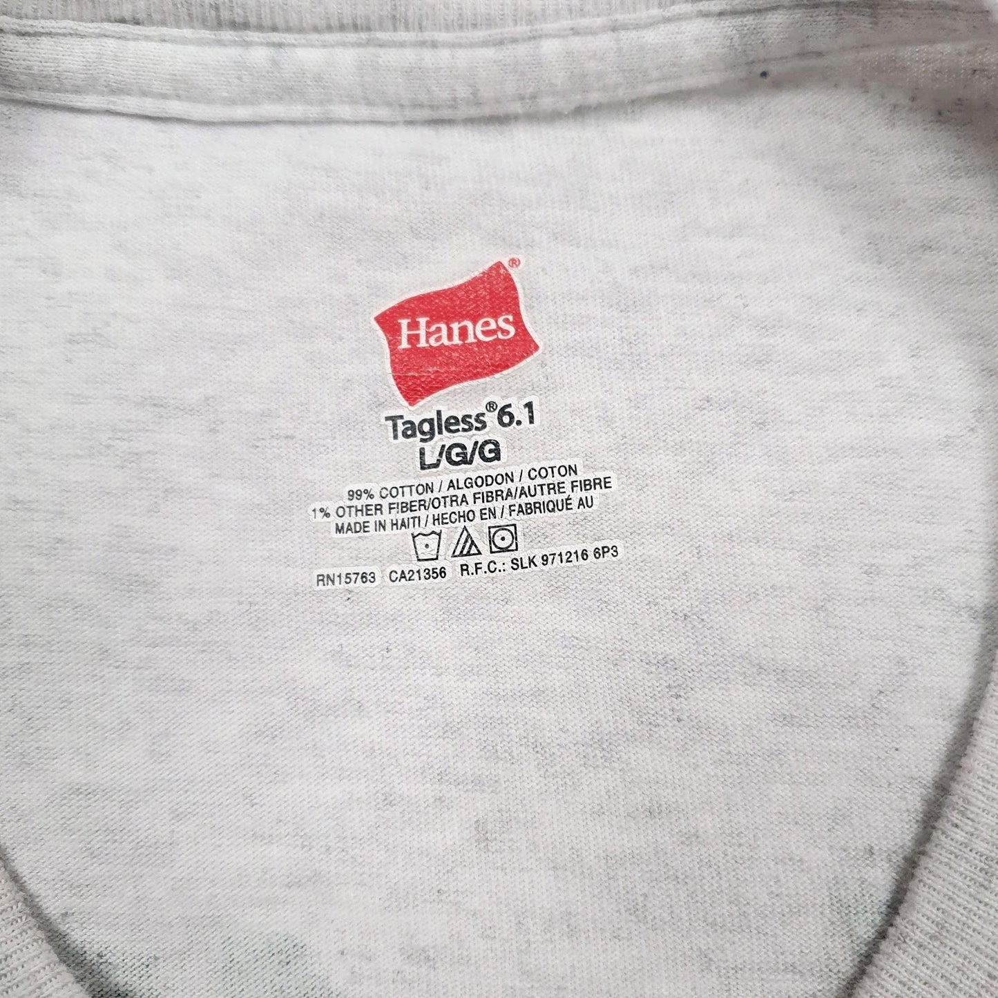 Mens Grey Hanes Garces Memorial Football  T Shirt