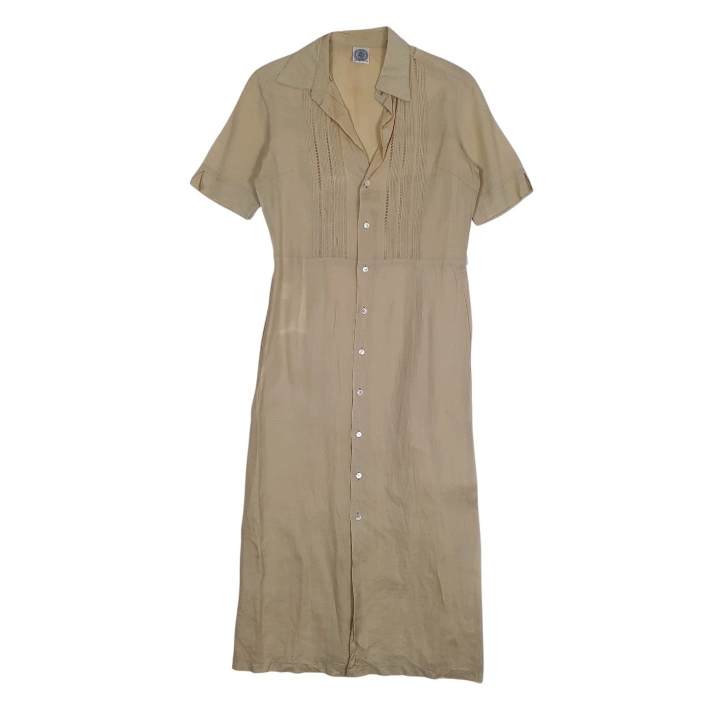 Womens Beige J.Press  Short Sleeve Dress