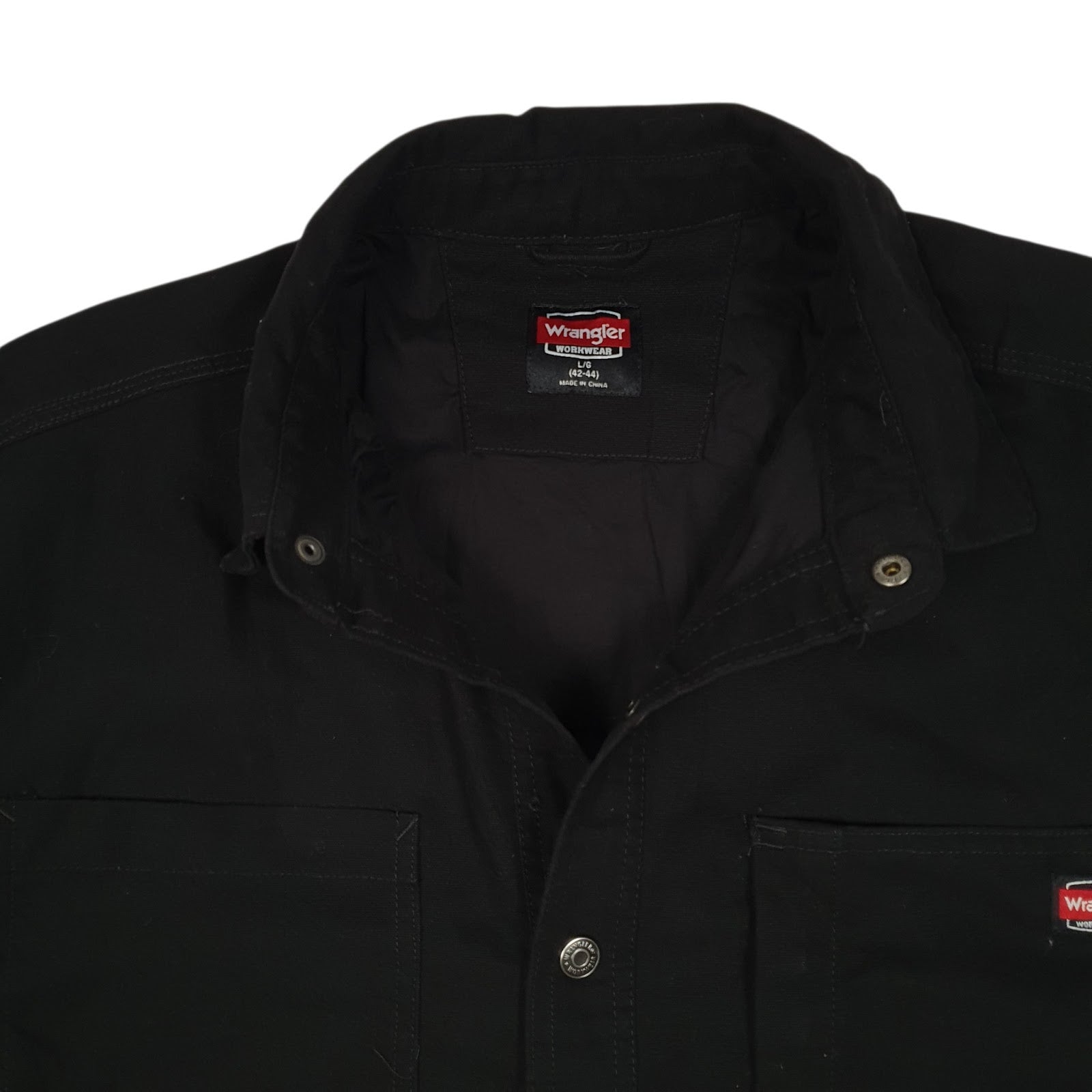 Mens Black Wrangler Chore Shacket  Coat