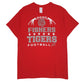 Mens Red Gildan Fishers Tigers Football Short Sleeve T Shirt
