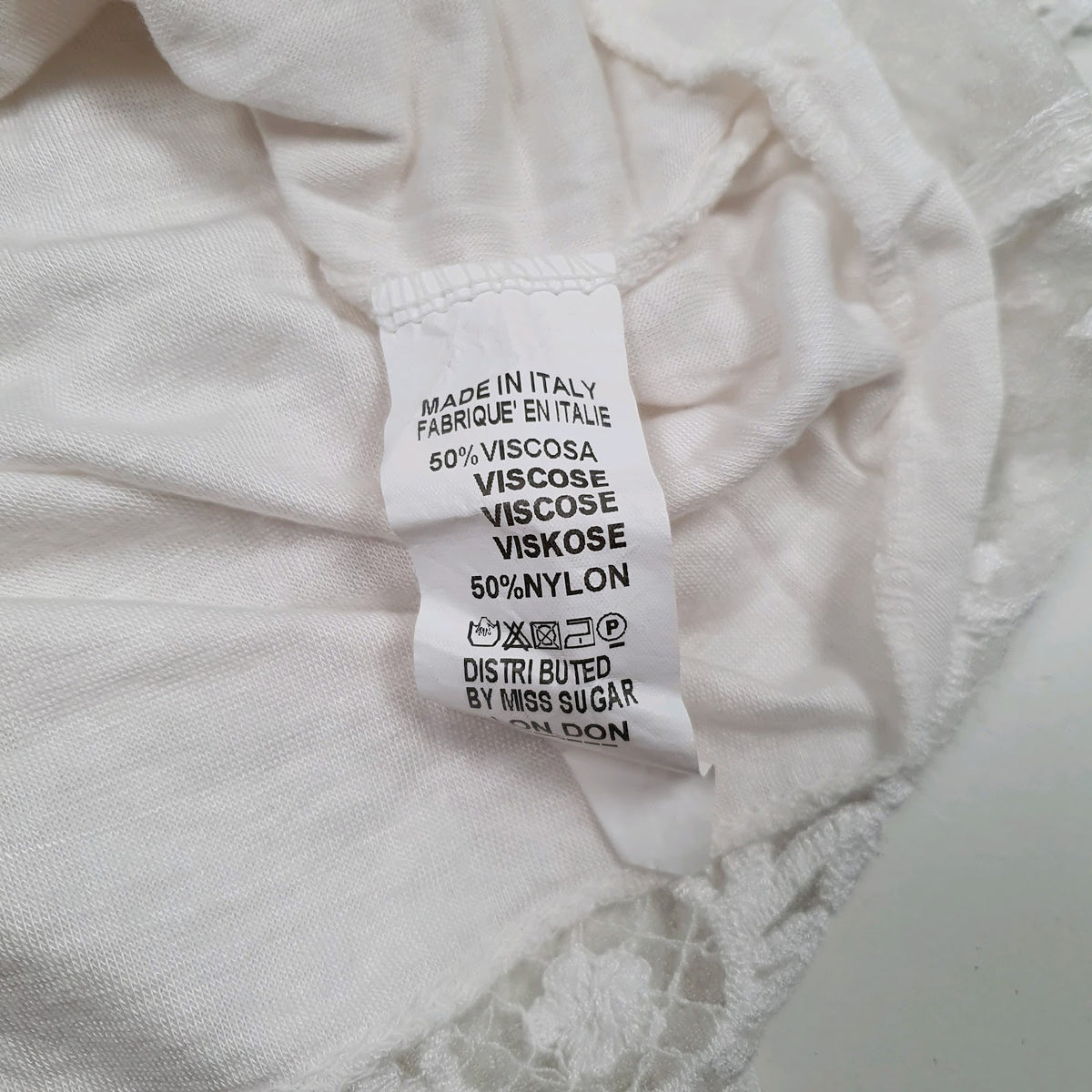 Womens White Miss Sugar Shear Blouse  T Shirt