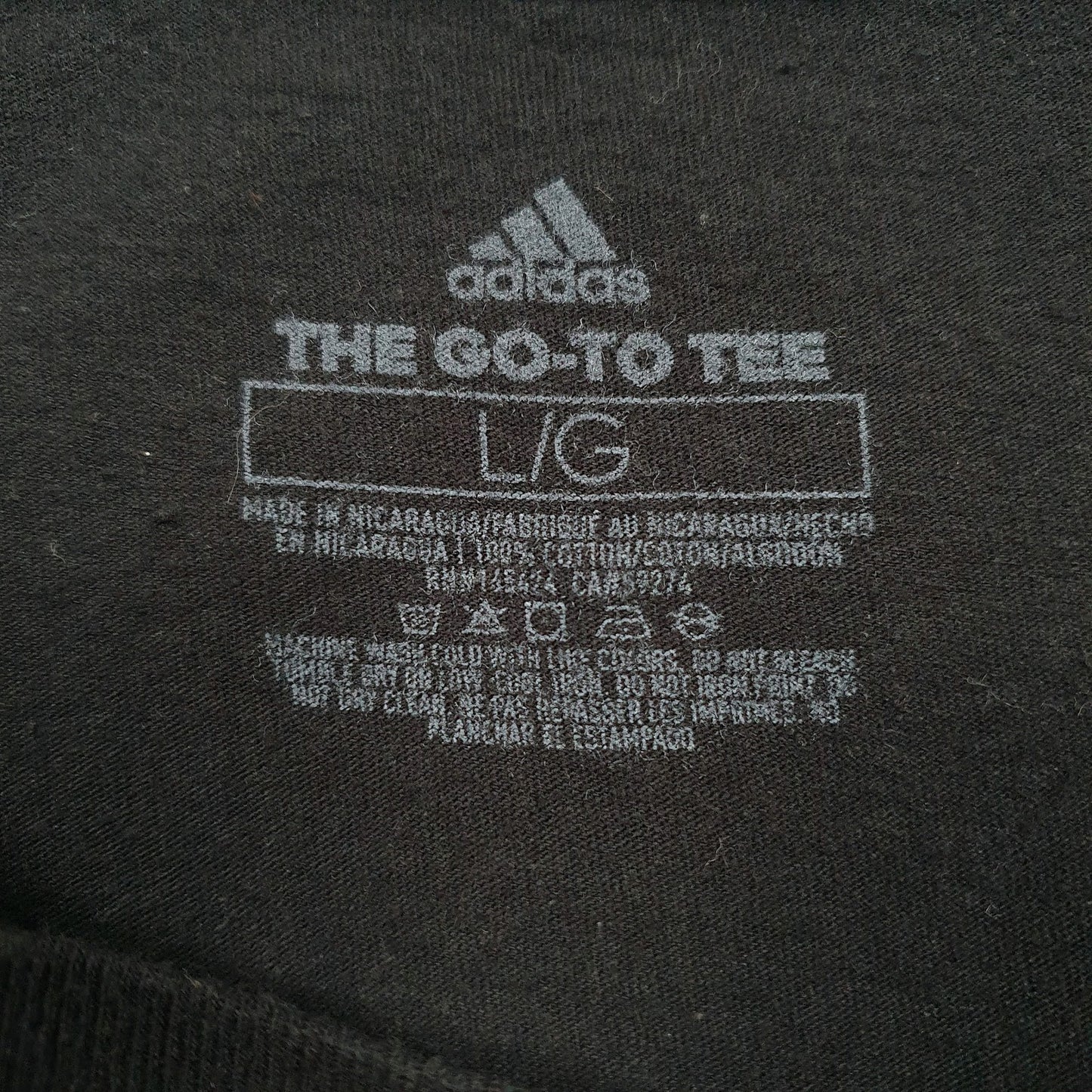 Mens Black Adidas Spellout  T Shirt