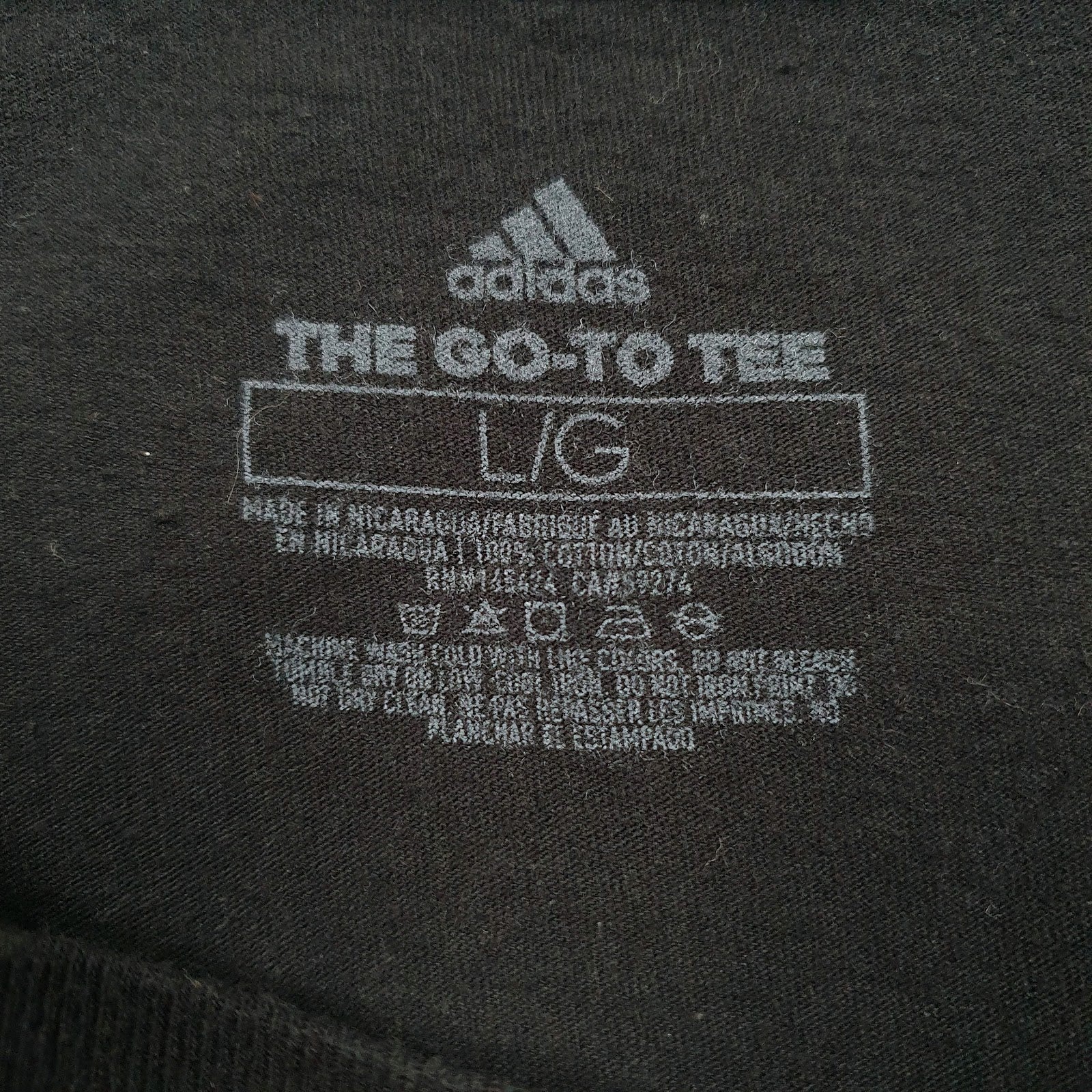 Mens Black Adidas Spellout  T Shirt