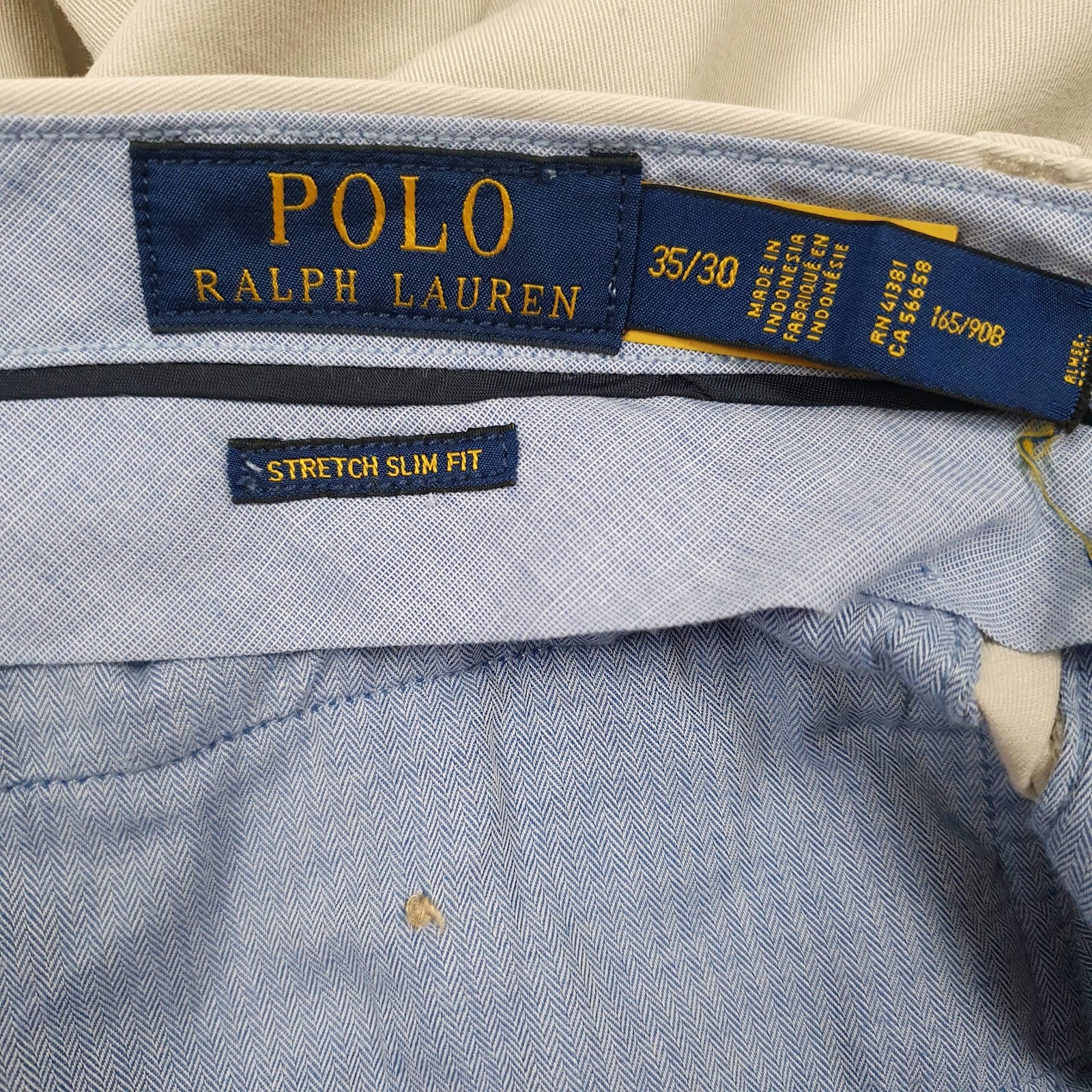 Mens Cream Polo Ralph Lauren   Trousers