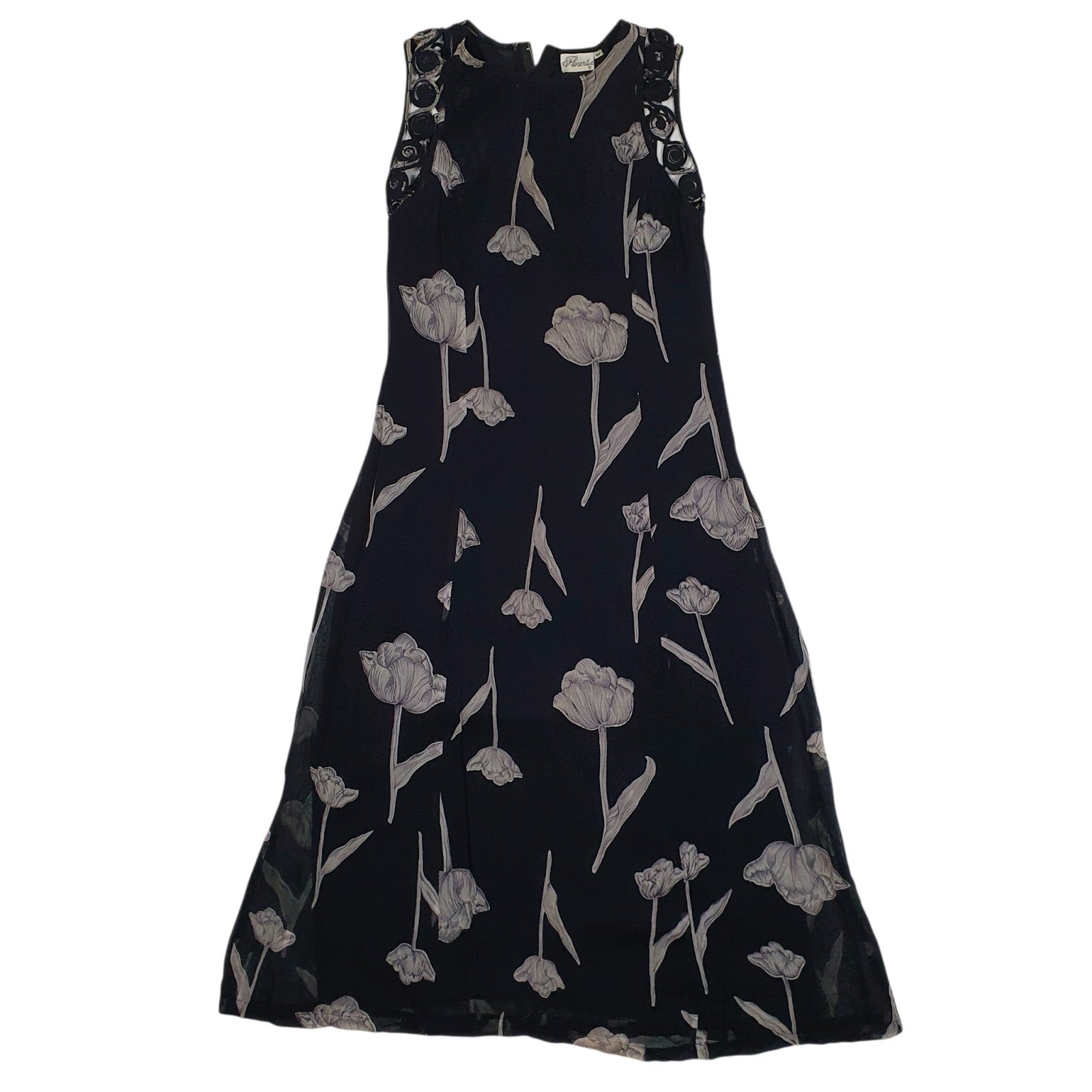Womens Black Florentia  Sleeveless Dress