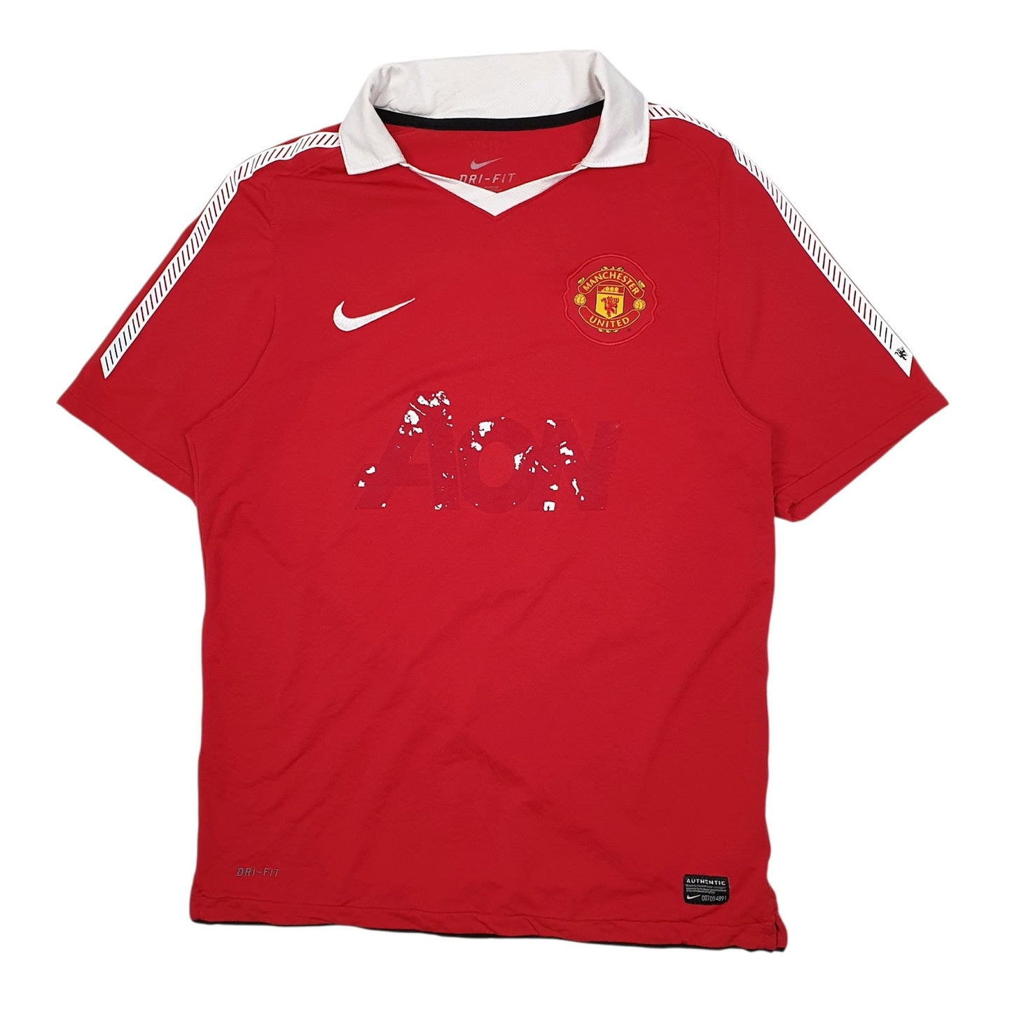 Mens Red Nike Manchester United Football Seaward Short Sleeve T Shirt