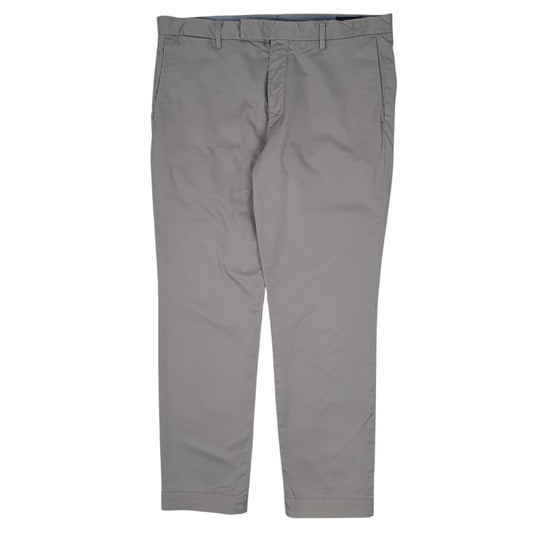 Mens Grey Polo Ralph Lauren Stretch Slim Fit Chino Trousers