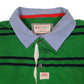 Mens Green Peckott Rugby  Polo Shirt