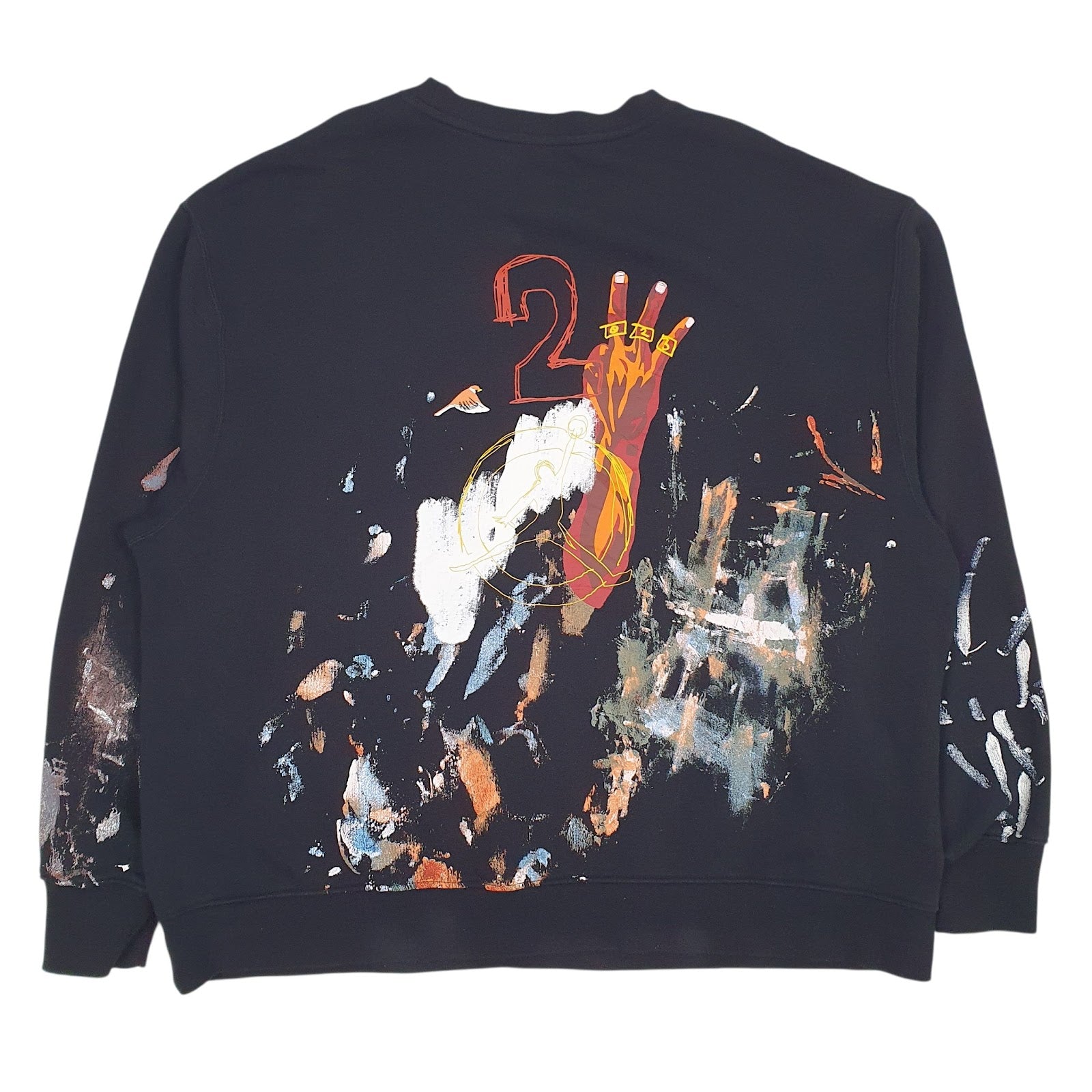 Mens Black Nike Air Jordan Artist Series Jammie Holmes Crewneck Jumper